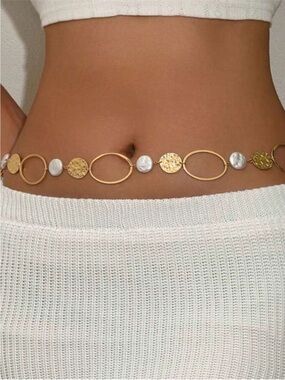 Pearl Waist Chain Belt S1490